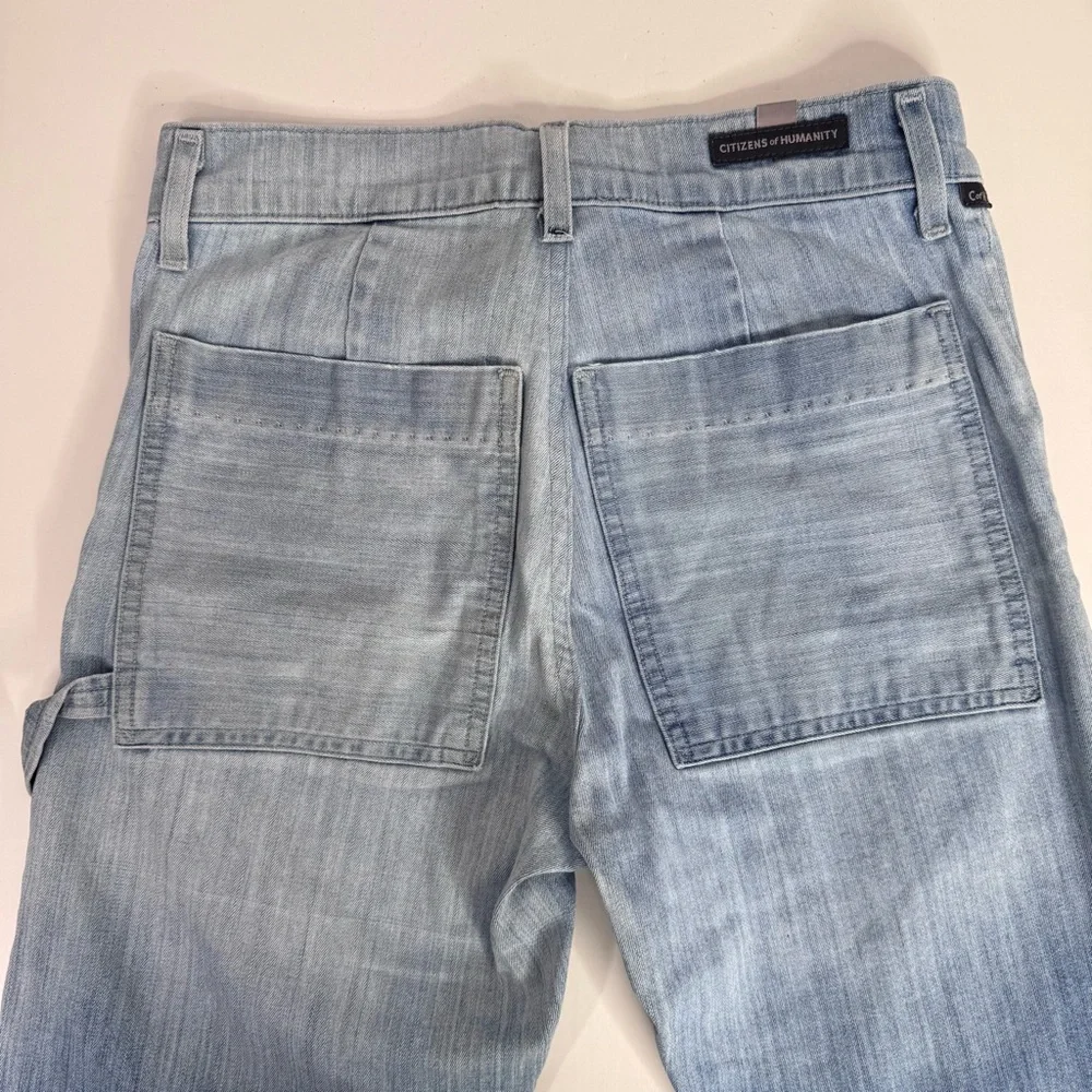 CITIZENS OF HUMANITY Leah 25 Cargo Utility Pockets 27” Waist Light Wash Jeans - Picture 14 of 15